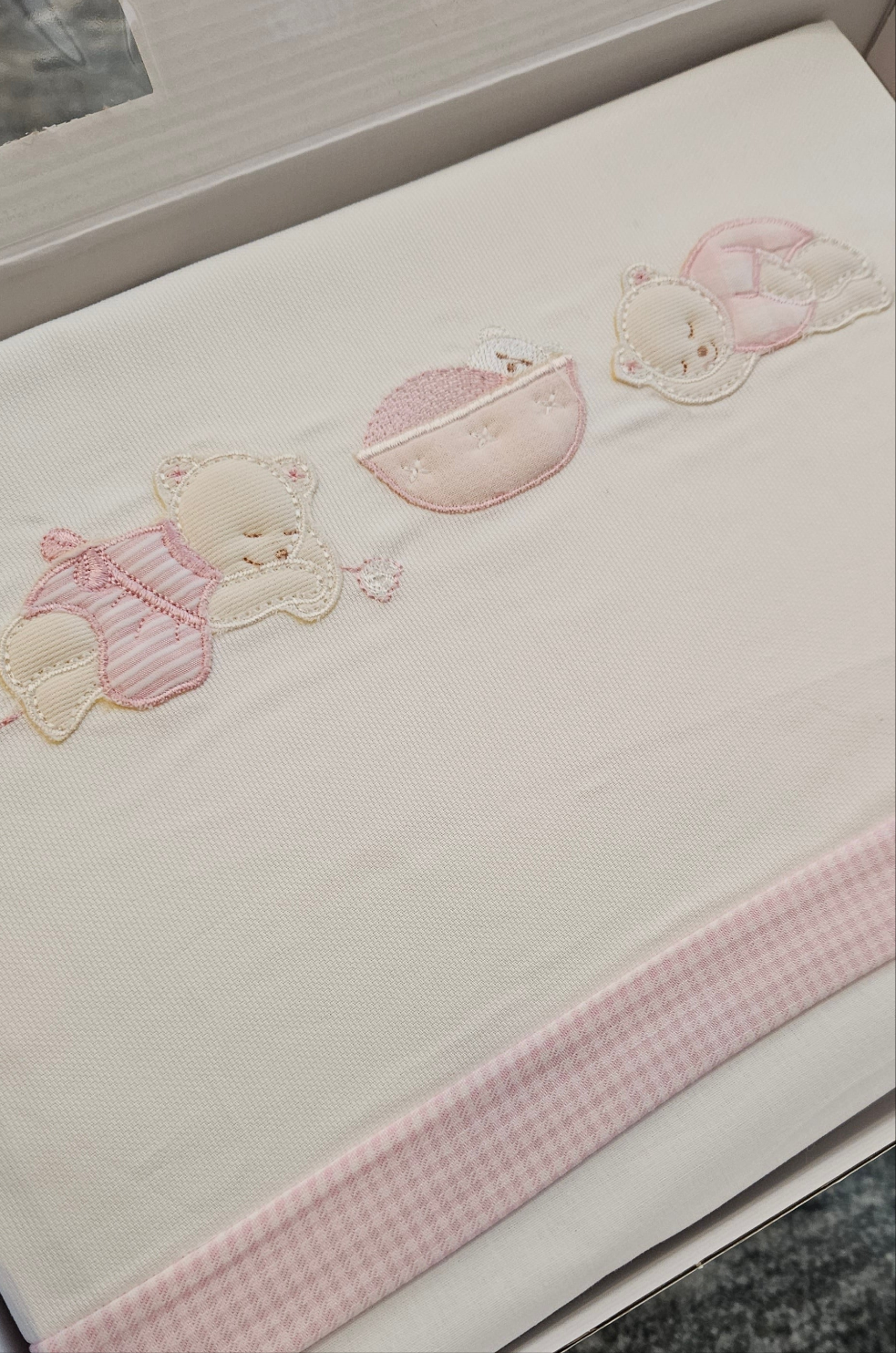 PICCI Lenzuolo letto 3pz - teddy rosa