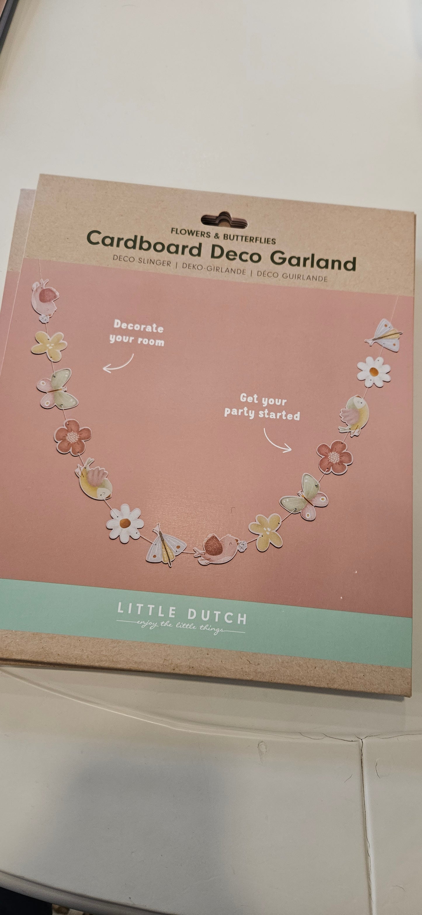 V115 LITTLE DUTCH - GHIRLANDA DECORATIVA FLOWERS & BUTTERFLIES