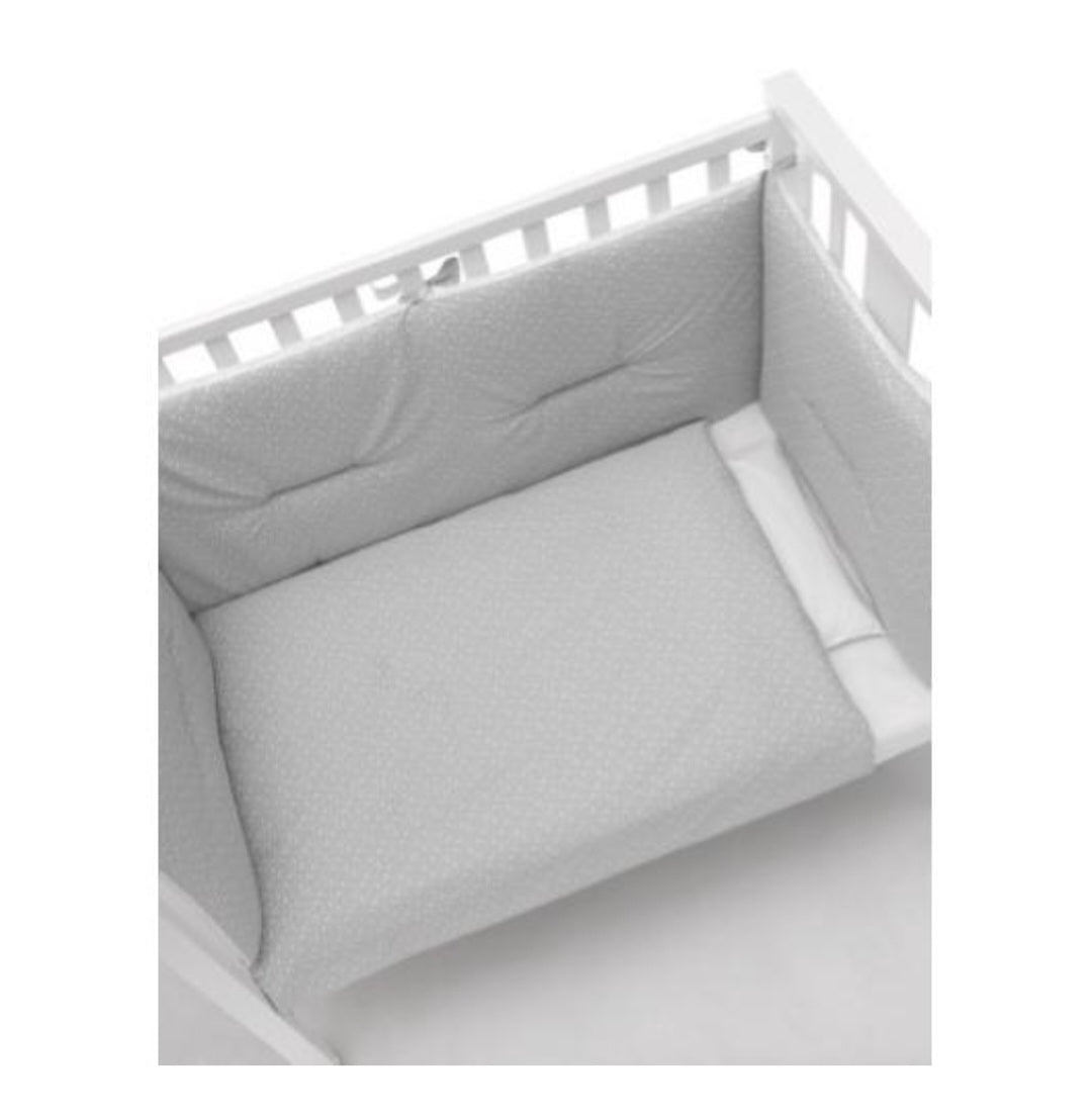 ERBESI Lettino co-sleeping Mini - Stelline grigio + tessile