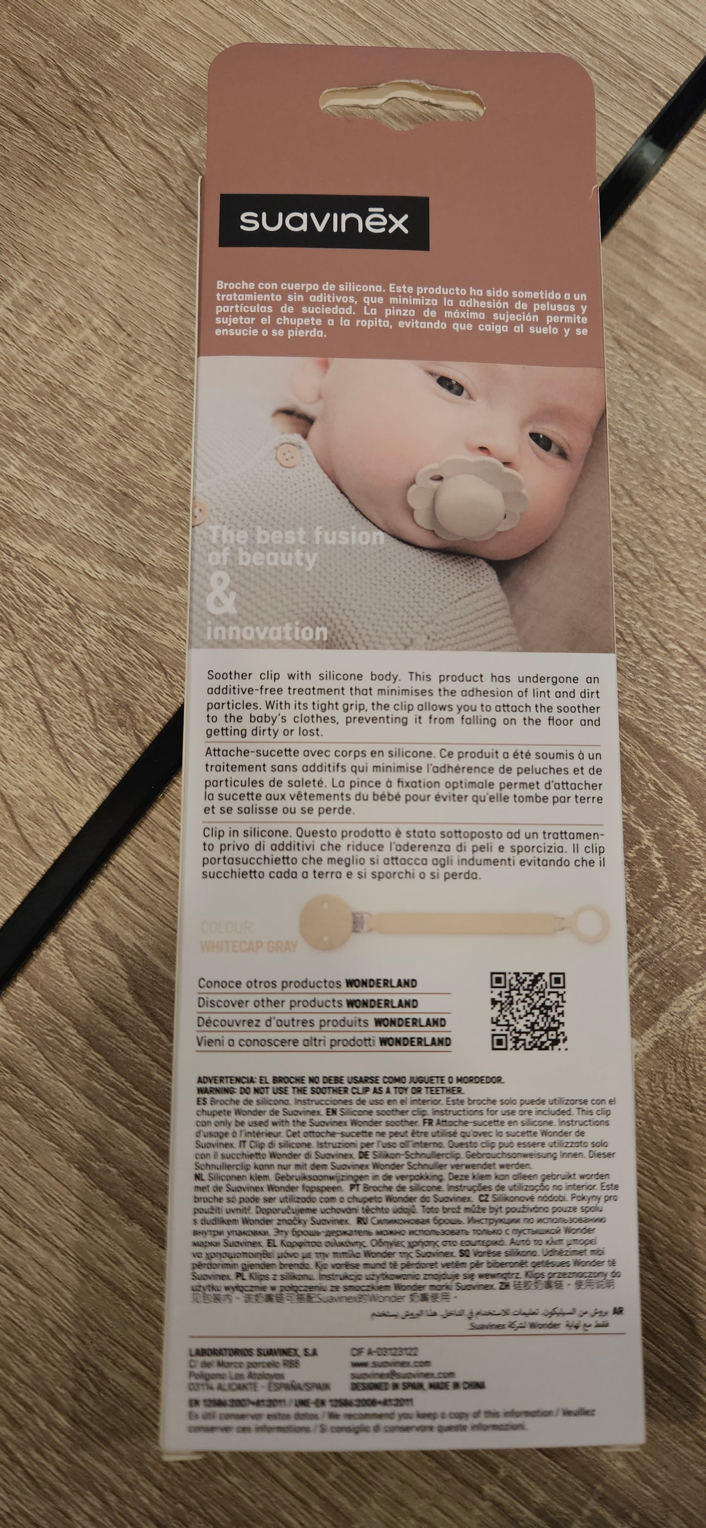 SUAVINEX Clip portasucchietto WONDER silicone - champagne