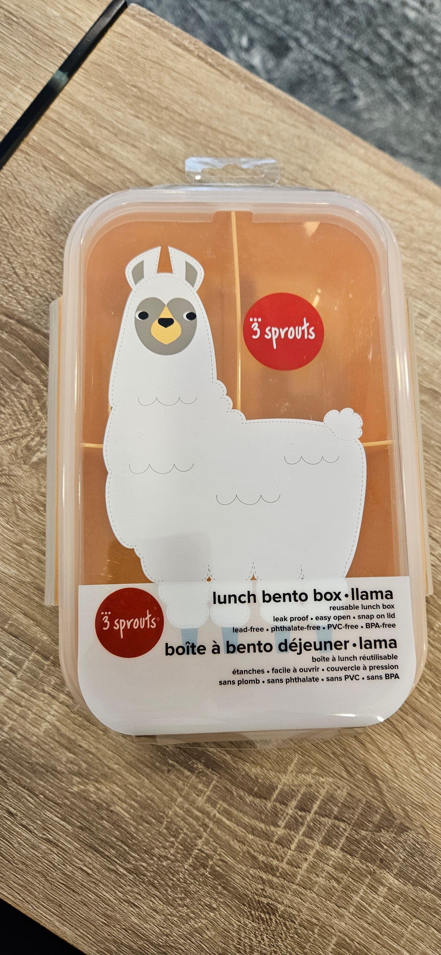 3 SPROUTS Porta pranzo 3 scomparti - lama arancione