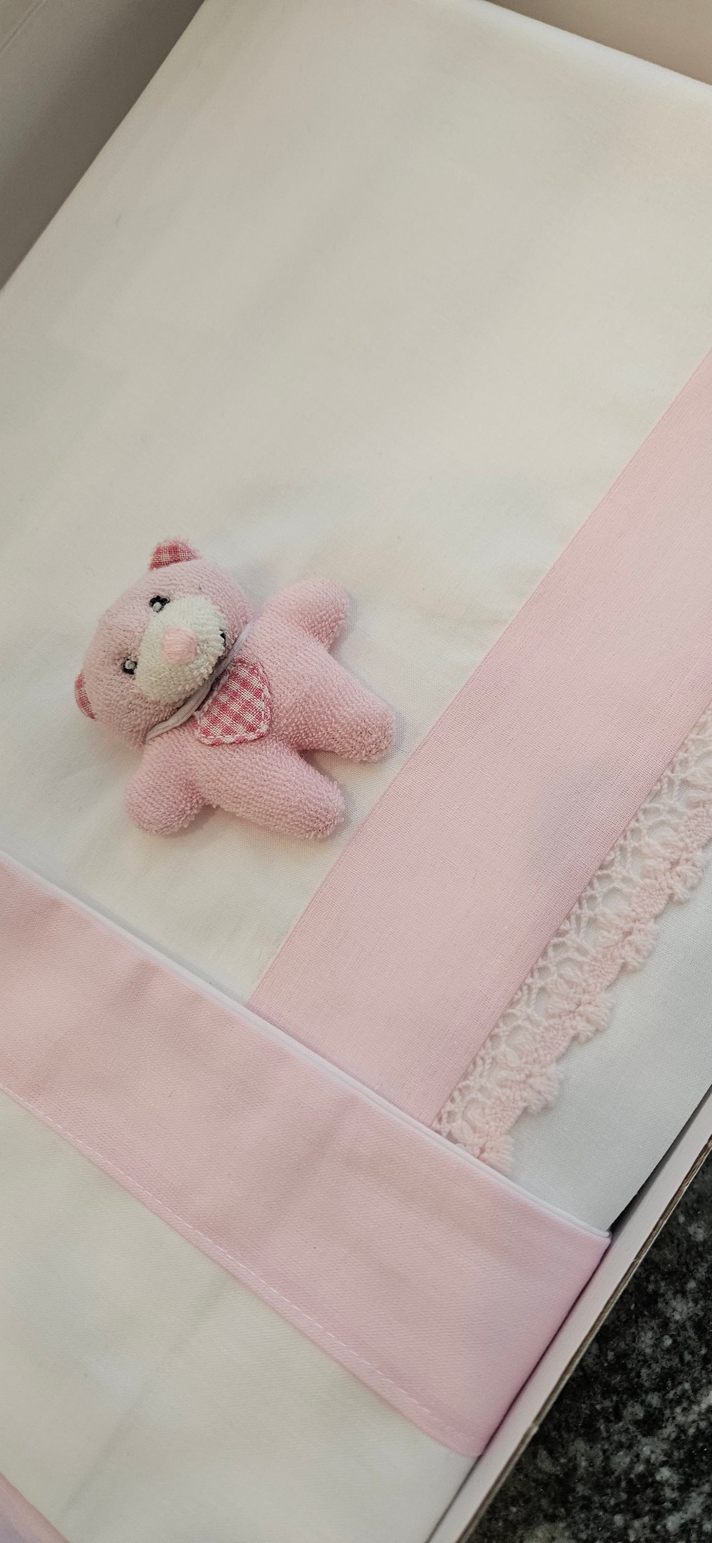 PICCI Lenzuolo letto 3 pz - pink teddy