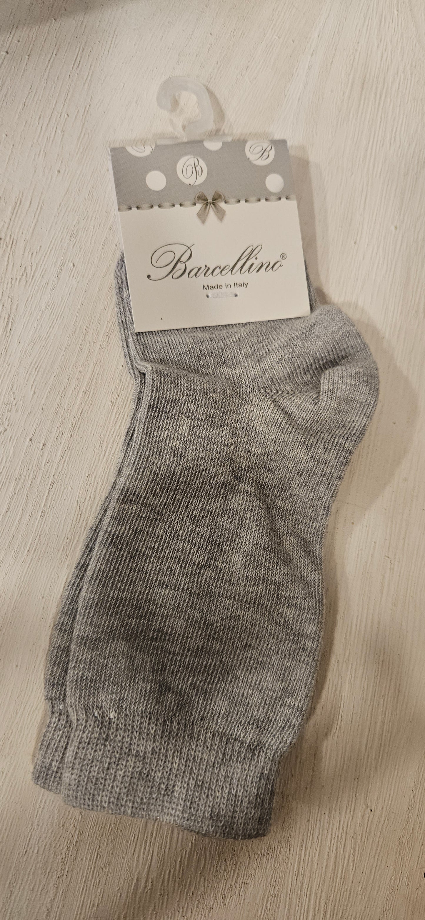 BARCELLINO calzino cotone lungo - grigio