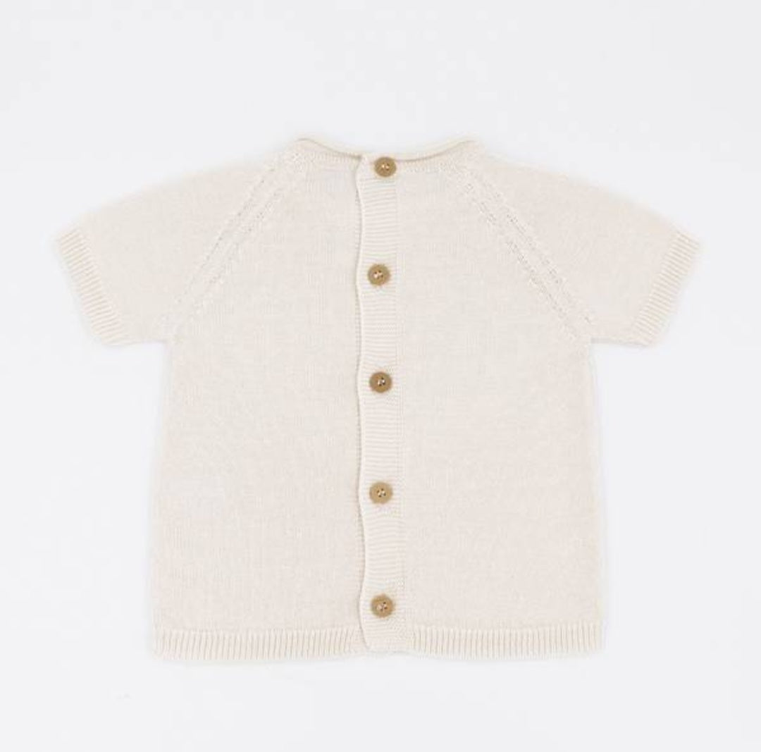 BAMBOOM Completo traforato knitted corto - bianco