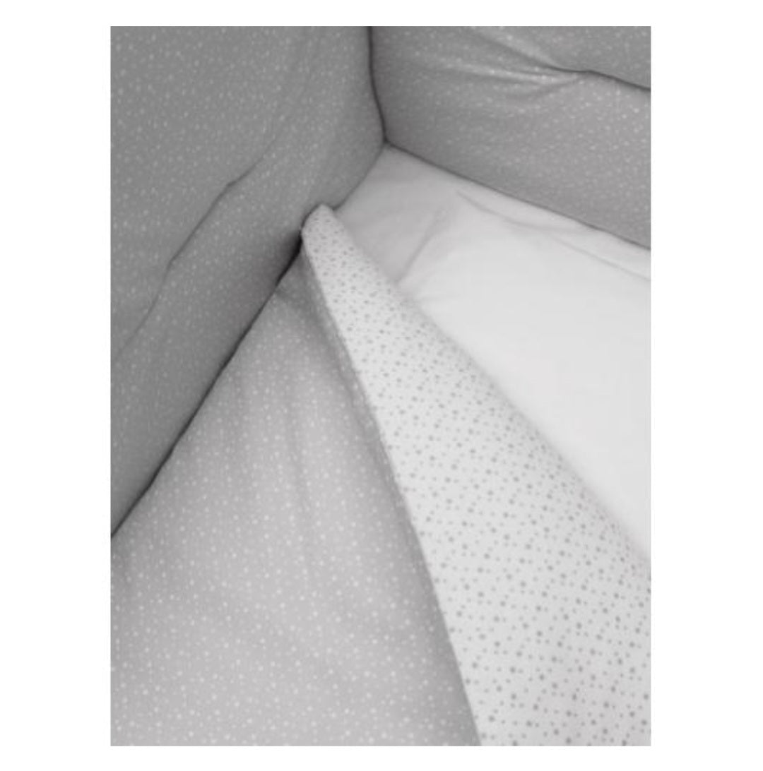 ERBESI Lettino co-sleeping Mini - Stelline grigio + tessile