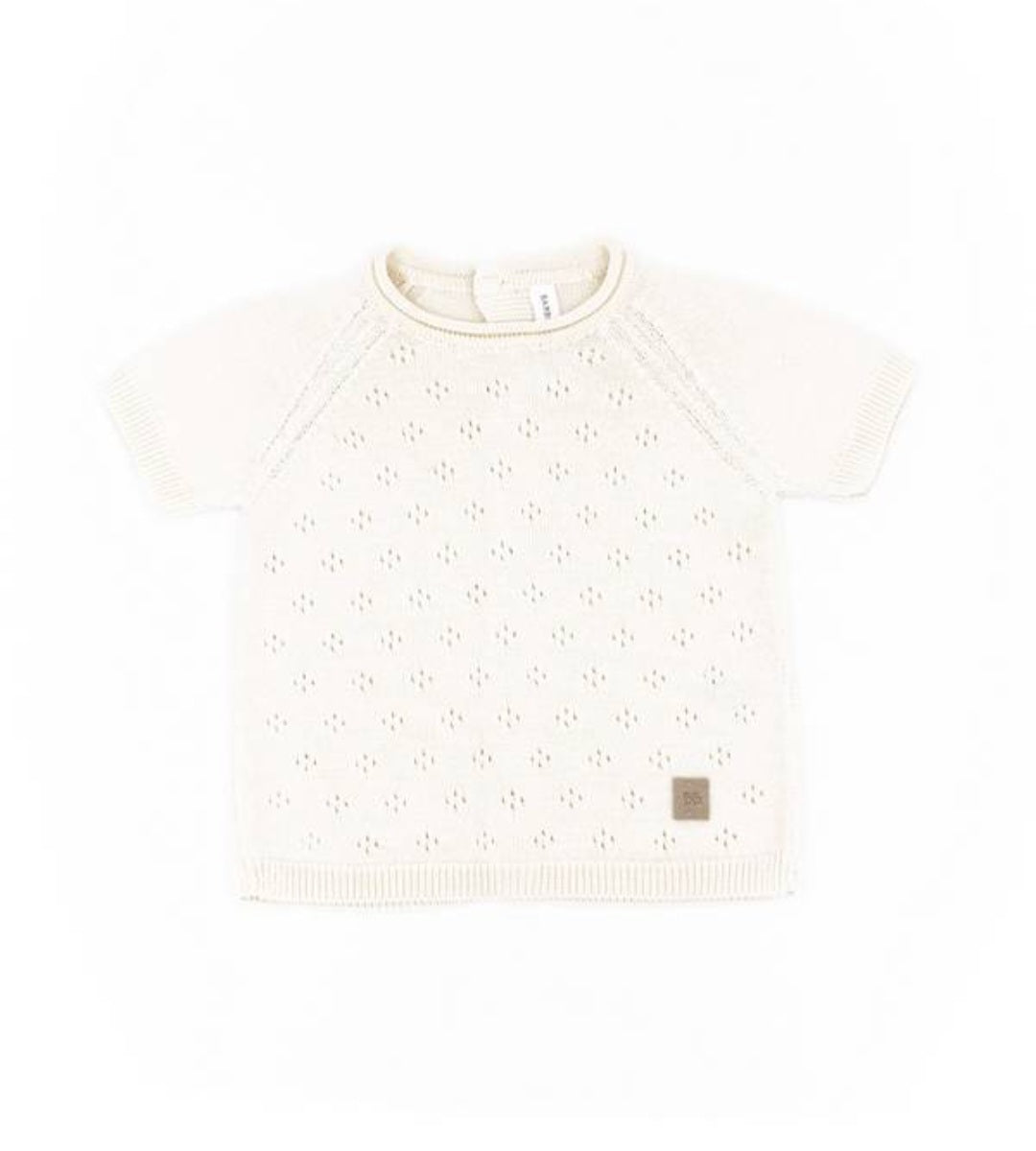 BAMBOOM Completo traforato knitted corto - bianco