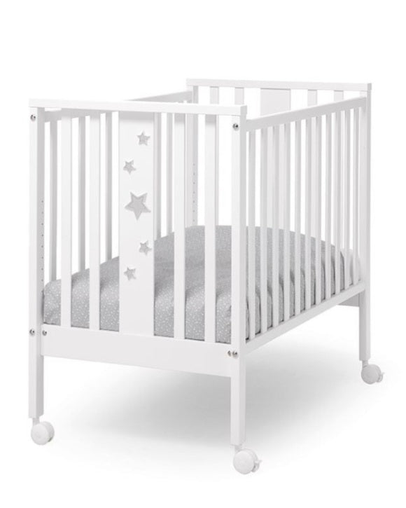 ERBESI Lettino co-sleeping Mini - Stelline grigio + tessile