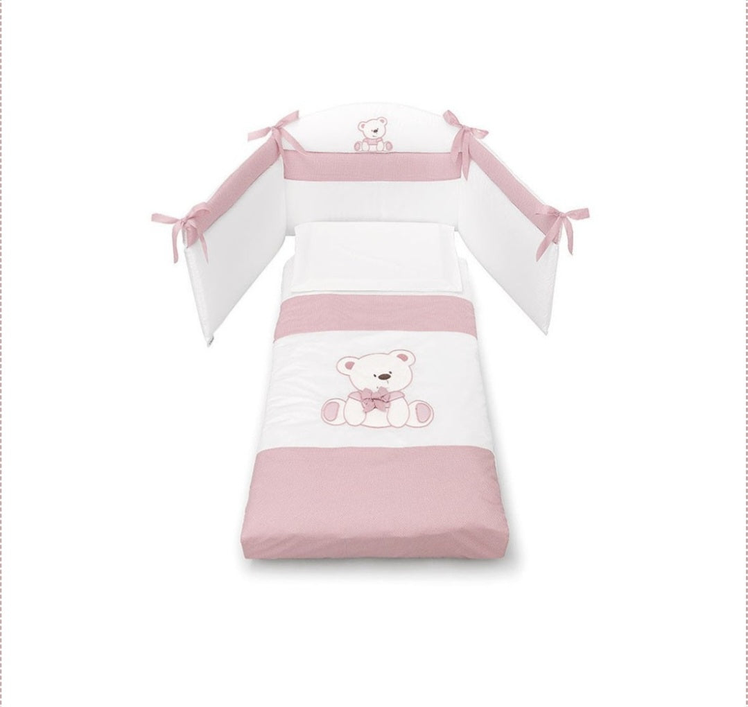 ERBESI Set tessile lettino 3pz Tato - rosa