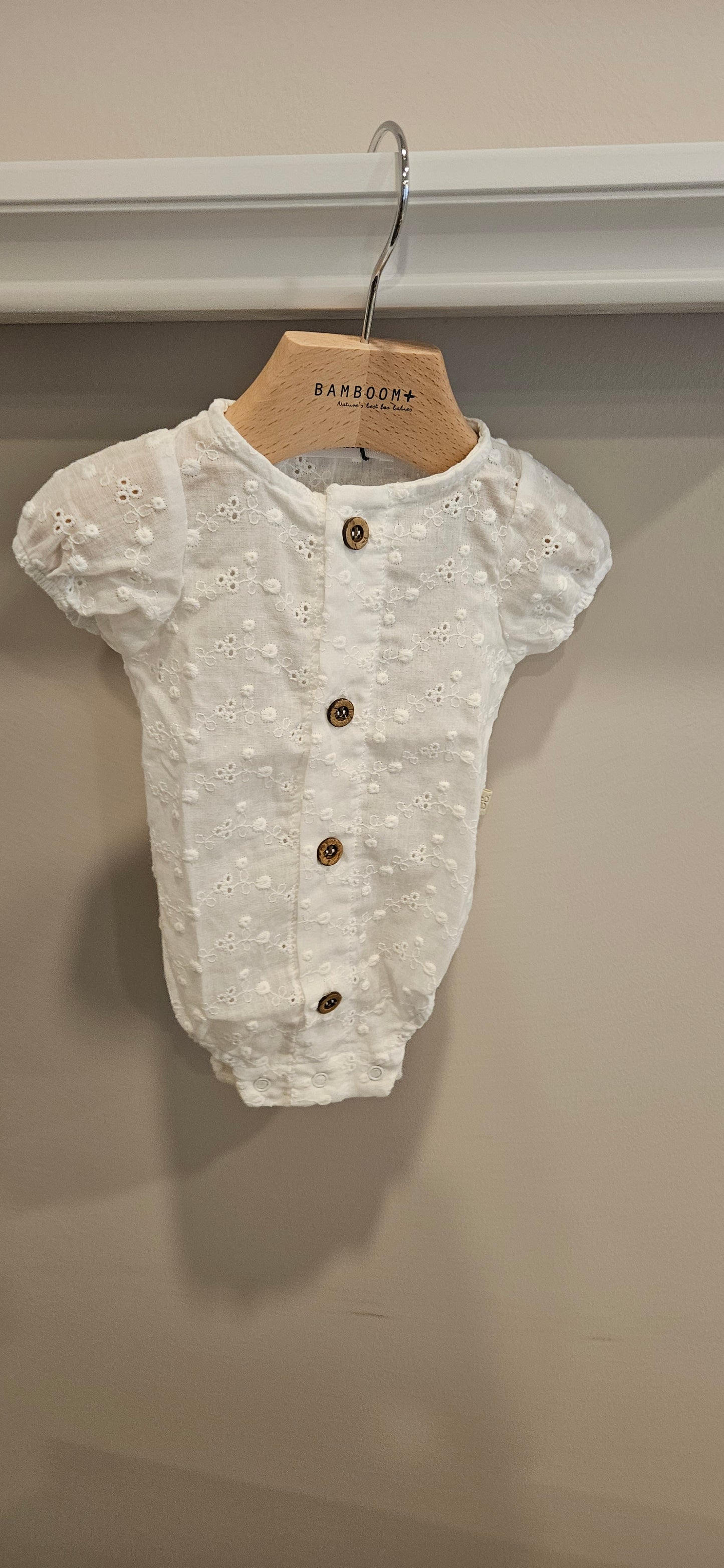 BAMBOOM Pagliaccetto sangallo - offwhite