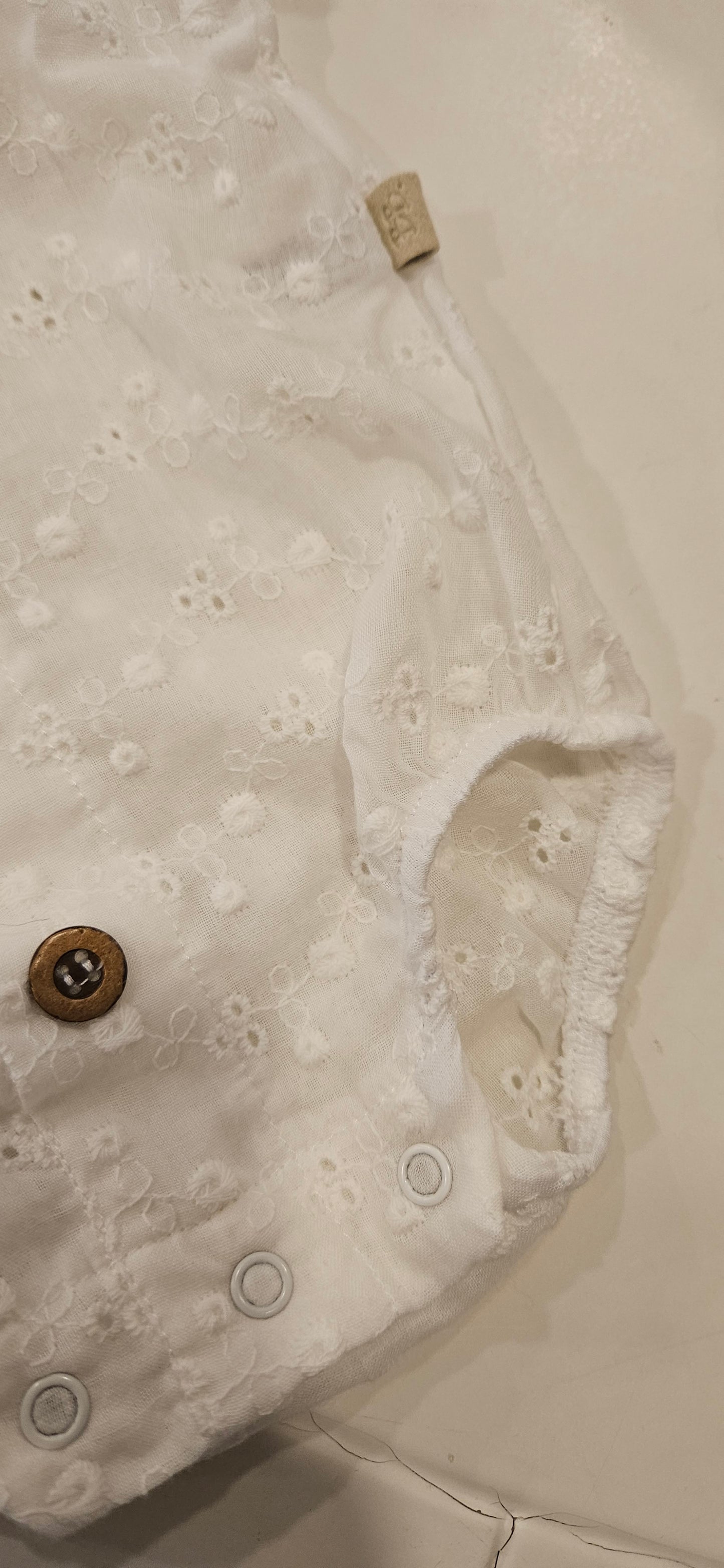 BAMBOOM Pagliaccetto sangallo - offwhite