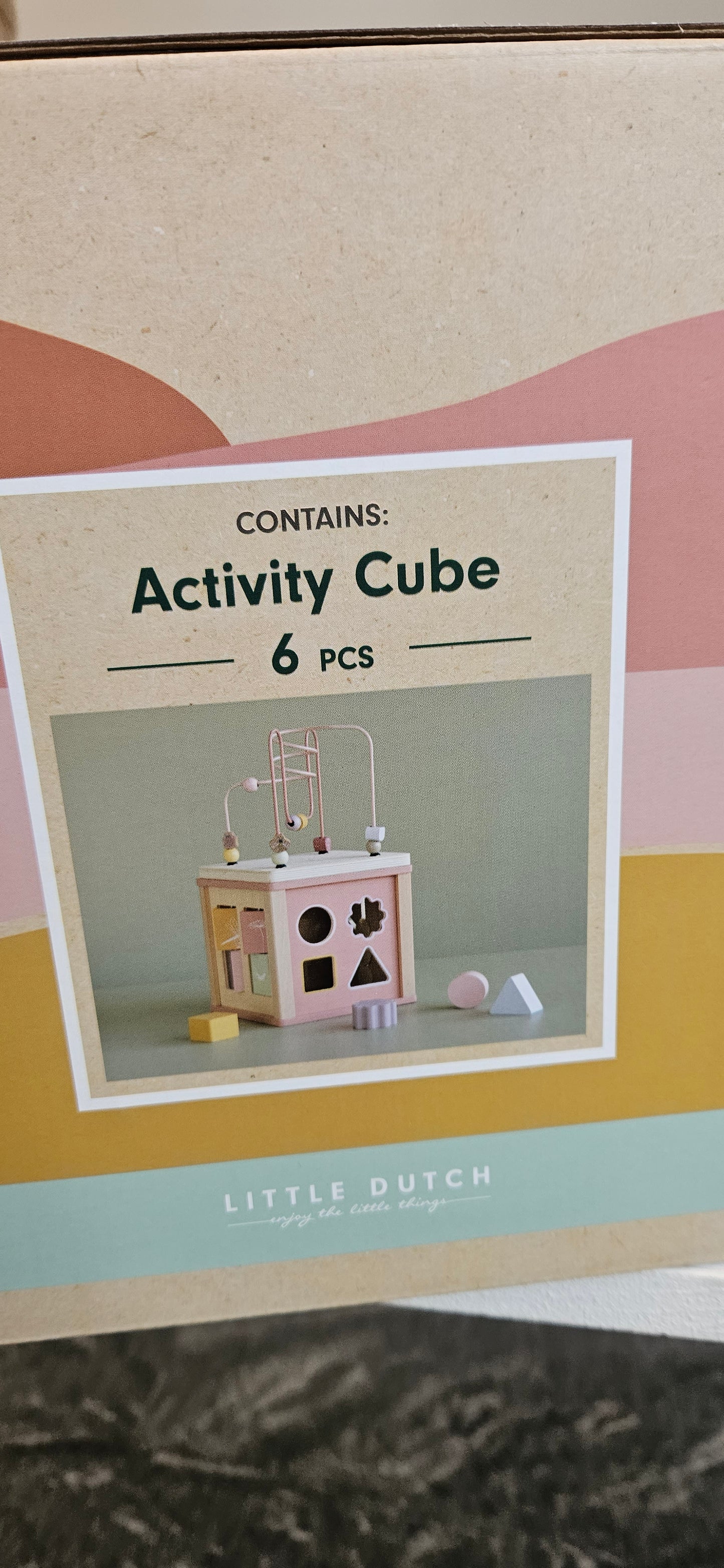 V2782 LITTLE DUTCH - ACTIVITY CUBE ROSE