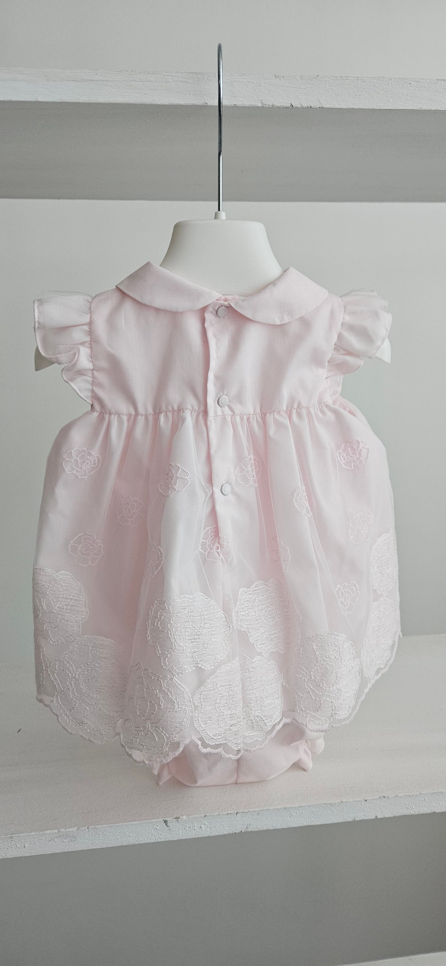 BARCELLINO Pagliaccetto tulle ricamato - rosa