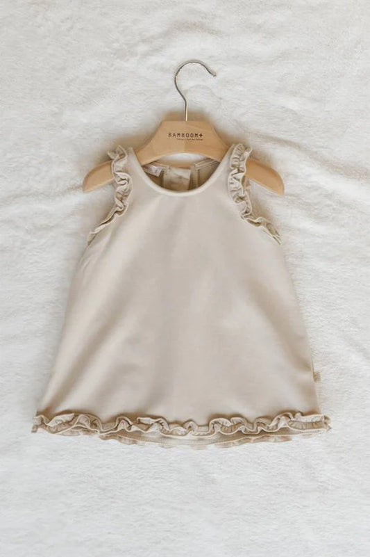 BAMBOOM VESTITO A GREMBIULE - SAND 12/18 MESI