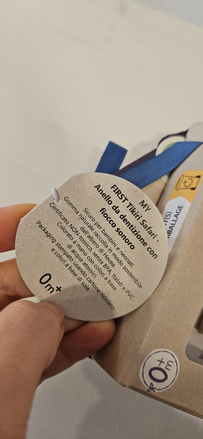 TIKIRI Massaggiagengive leone con anello - 100% caucciù naturale