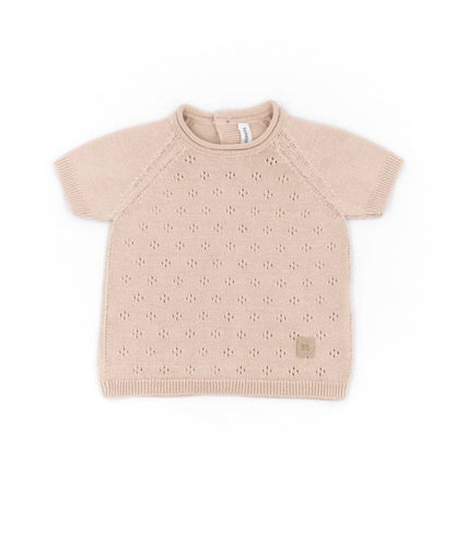 BAMBOOM Completo knitted traforato corto - rosa