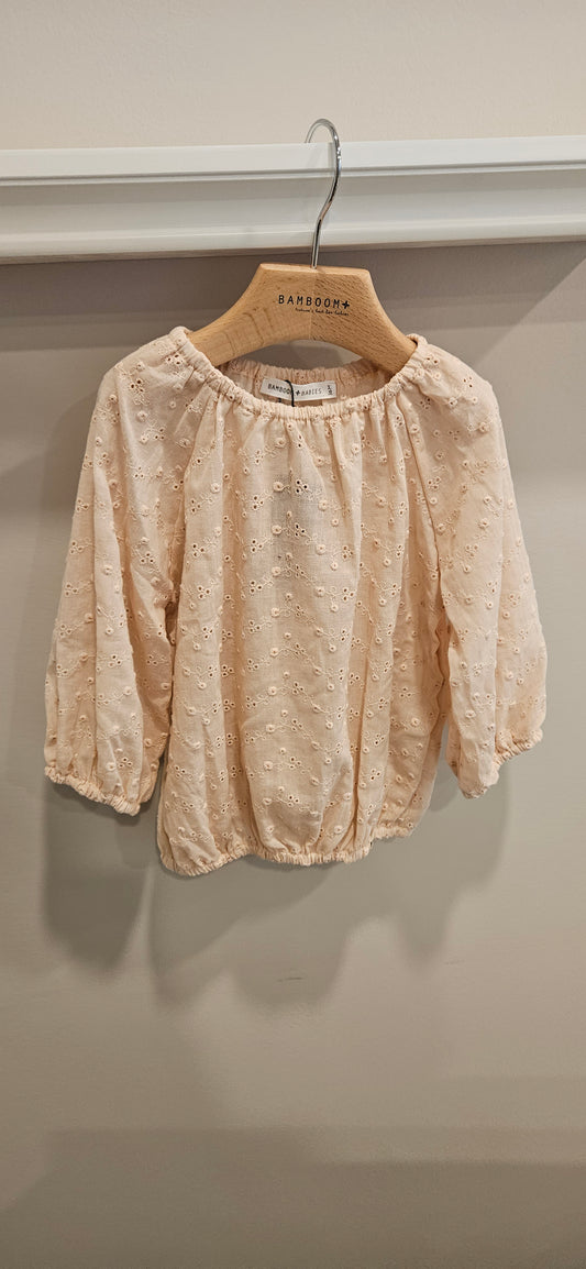 BAMBOOM Blusa sangallo - water peach