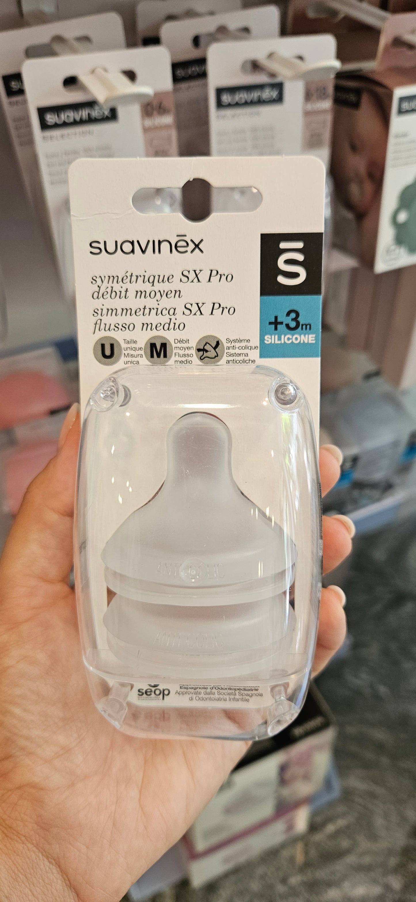 V2087 - SUAVINEX TETTARELLA BIBERON SX PRO SILICONE FLUSSO MEDIO - 2PZ ALIMENTAZIONE NATURALE E COMFORT PER IL TUO BAMBINO