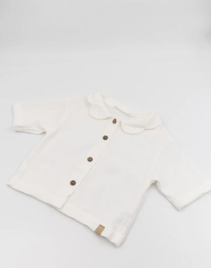BAMBOOM Camicia collo a fiore - offwhite