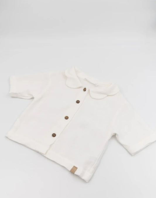 BAMBOOM Camicia collo a fiore - offwhite