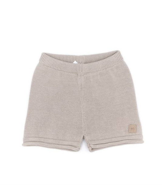 BAMBOOM Completo knitted traforato corto - cammello