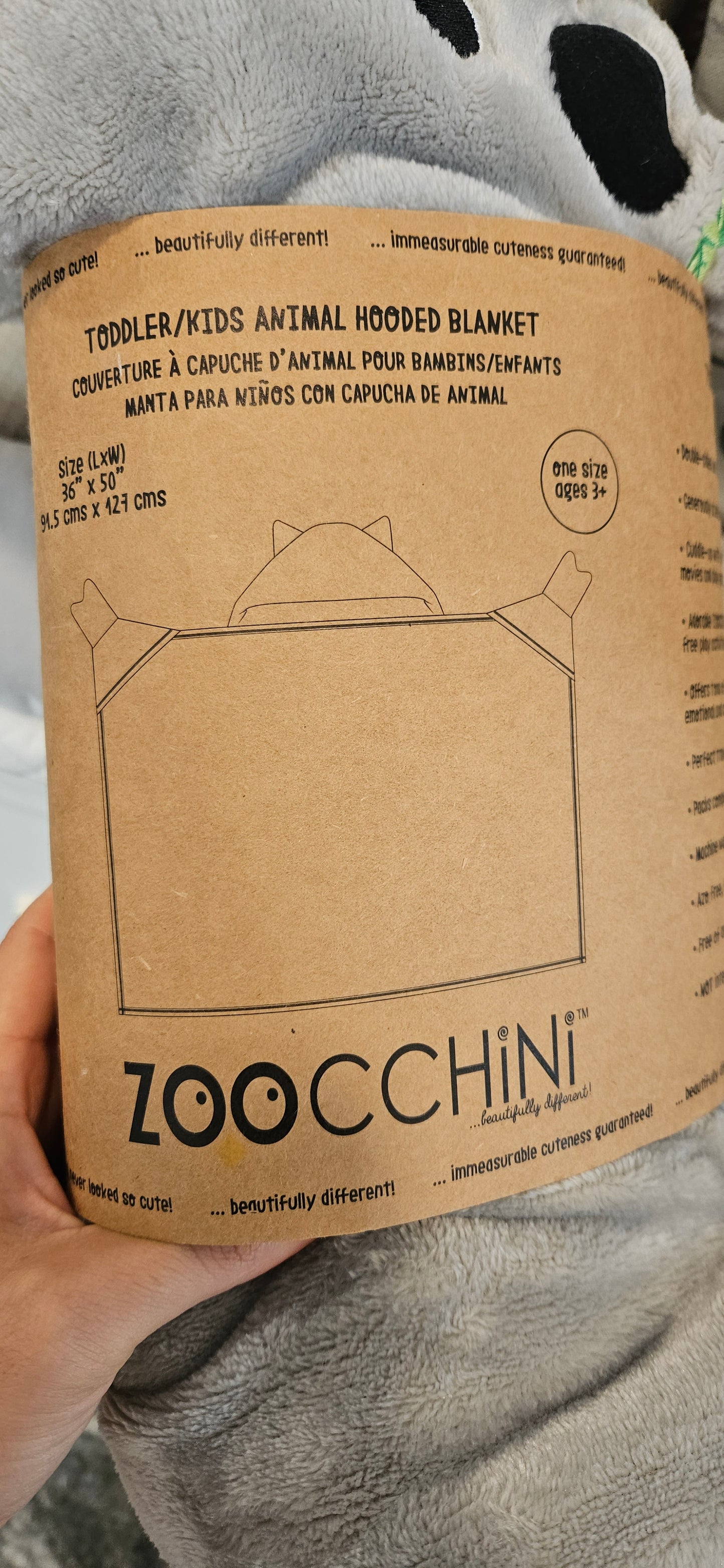 T830 ZOCCHINI COPERTA CON MANICHE E CAPPUCCIO