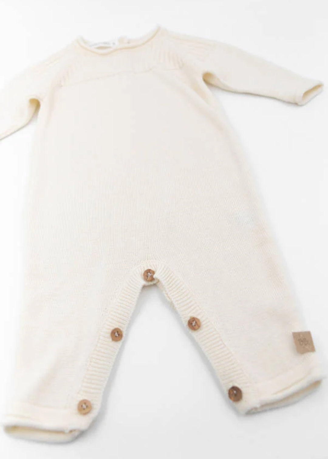 BAMBOOM Tutina knitted con apertura davanti - bianco