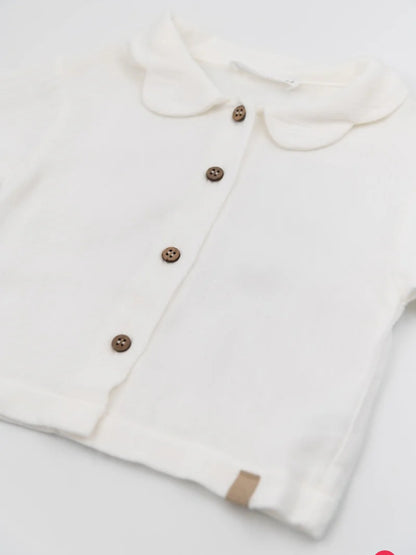 BAMBOOM Camicia collo a fiore - offwhite