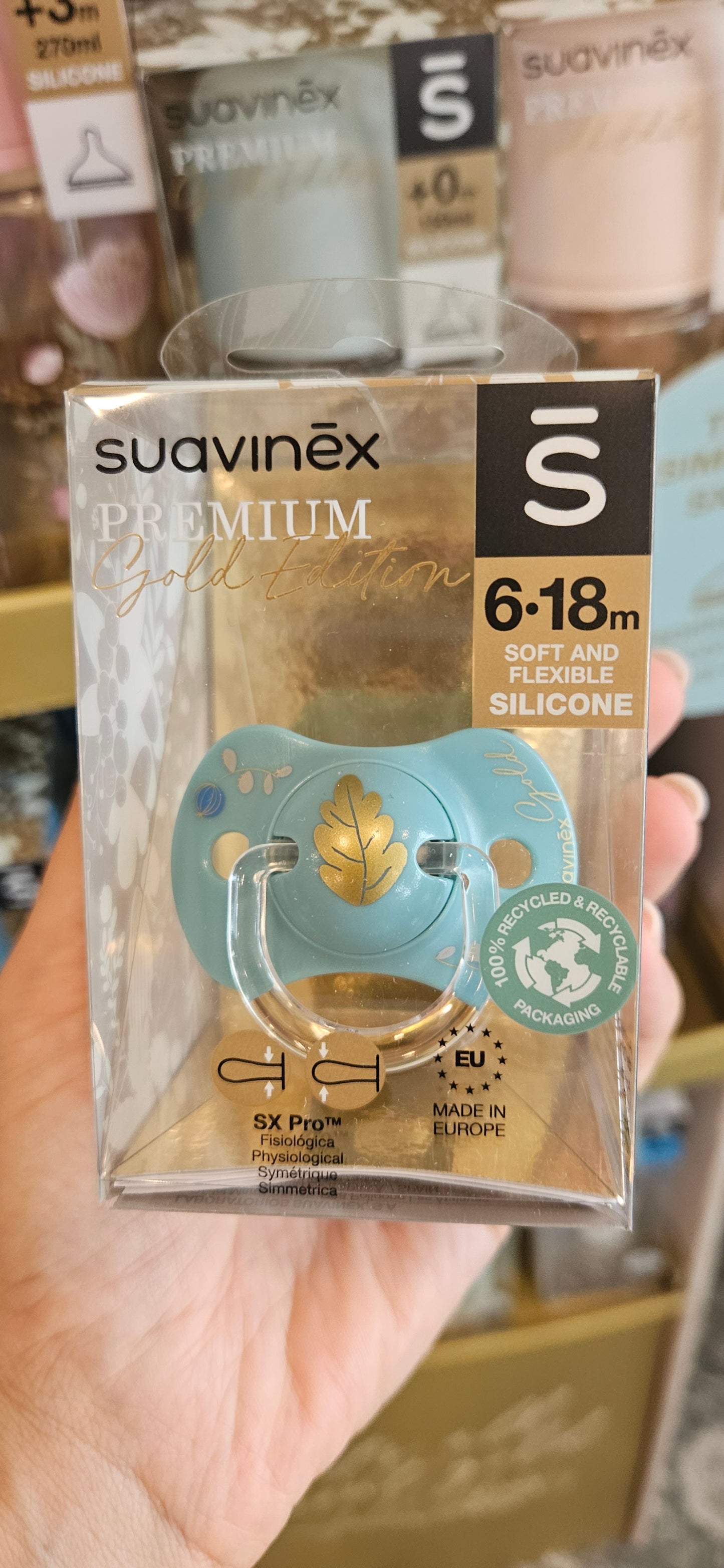 T1530 - SUAVINEX SUCCHIETTO TESTINA SX PRO SILICONE - 6/18 MESI