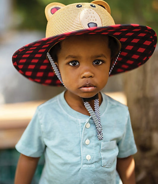 FLAPJACKKIDS Cappello di paglia anti-UV SPF 50+ - orso