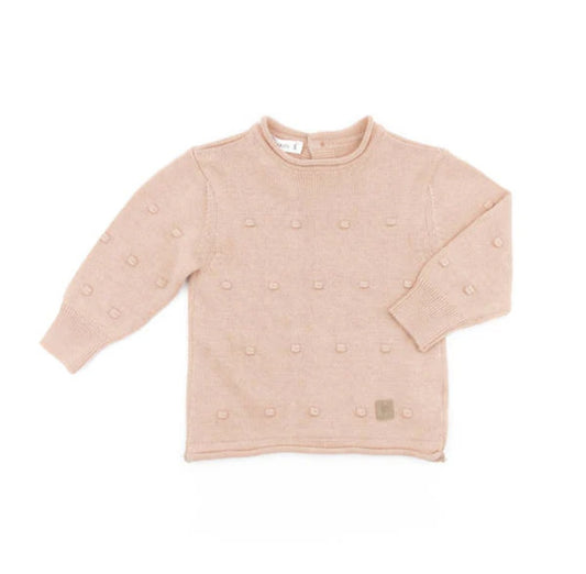 BAMBOOM Completo knitted pon pon lungo - rosa