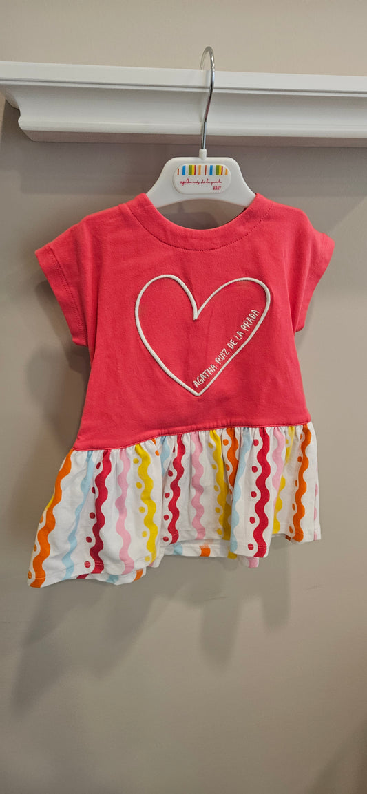 AGATHA RUIZ DE LA PRADA Vestito - heart and stripes
