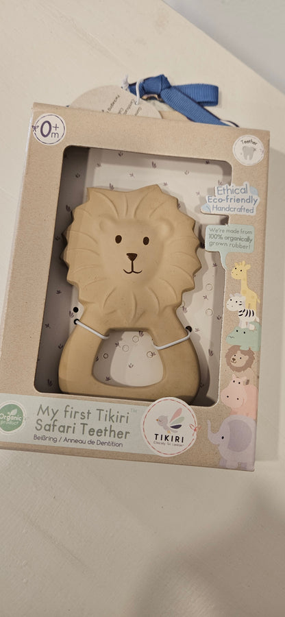 TIKIRI Massaggiagengive leone con anello - 100% caucciù naturale
